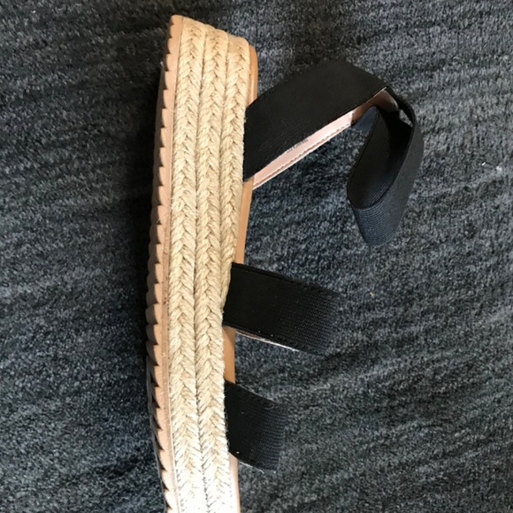 Nordstrom Black Espadrille Platform Sandals - Size 3M - Picture 6 of 8